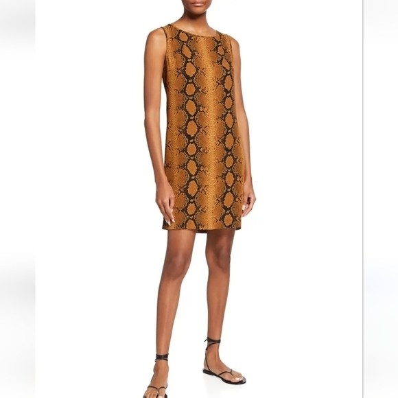 NEW Michael Kors Collection Python-Print Tank Shift Dress - Picture 1 of 6